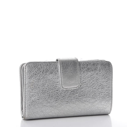Balenciaga Agneau Classic Hardware Fold Wallet Gris Aluminum 3 of 11