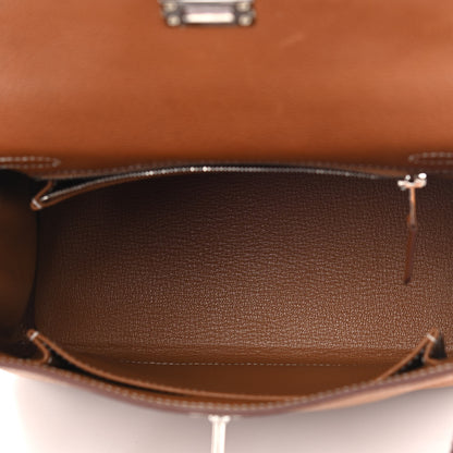 Hermes Barenia Faubourg Kelly Retourne 25 Fauve 5 of 17