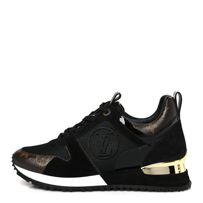 Louis Vuitton Suede Monogram Run Away Sneakers 36 Black 1 of 10