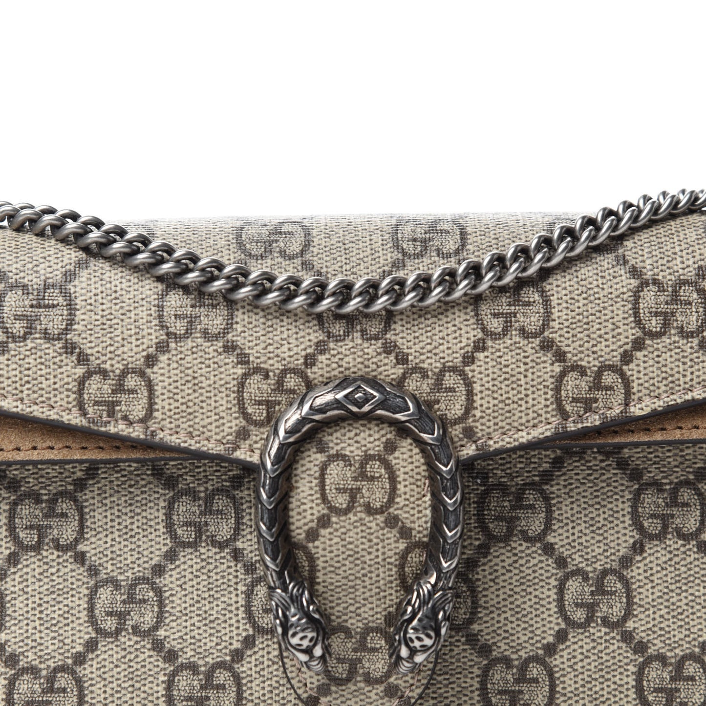GG Supreme Monogram Super Mini Dionysus Shoulder Bag Taupe