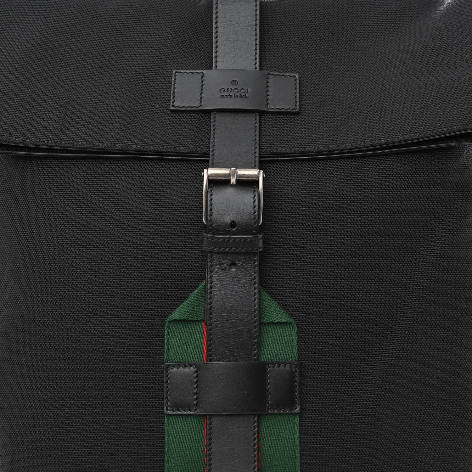 Gucci Techno Canvas Web Single Buckle Backpack Black 8 of 10