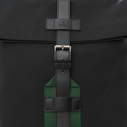 Gucci Techno Canvas Web Single Buckle Backpack Black 8 of 10