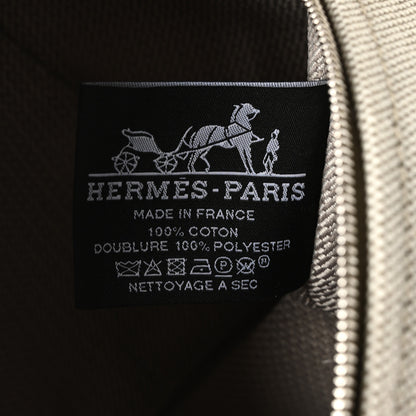 Hermes Canvas Large Bride-A-Brac Pouch Natural Rouge H 6 of 6