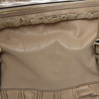 Gucci Calfskin Ruffle Medium Sabrina Boston Tote Nude 15 of 15