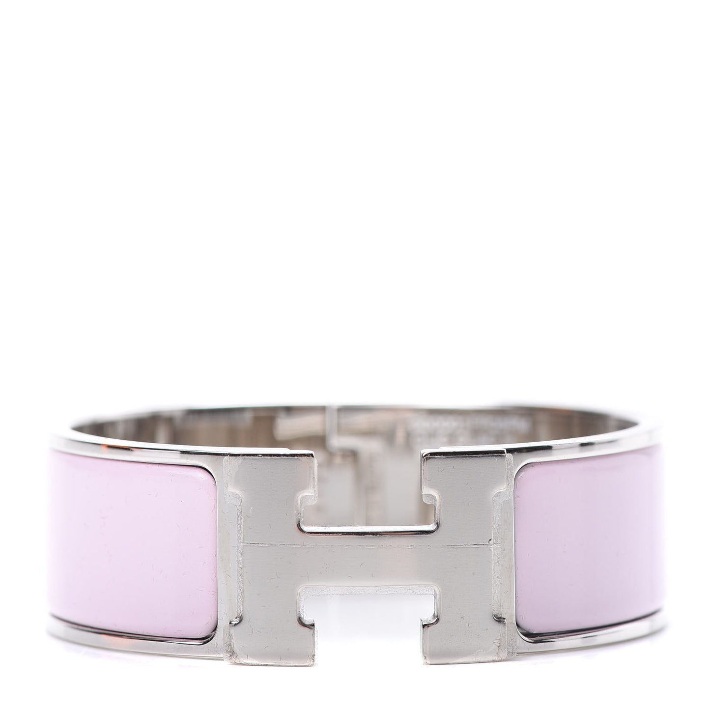 Enamel Wide Clic Clac H Bracelet PM Rose Dragee