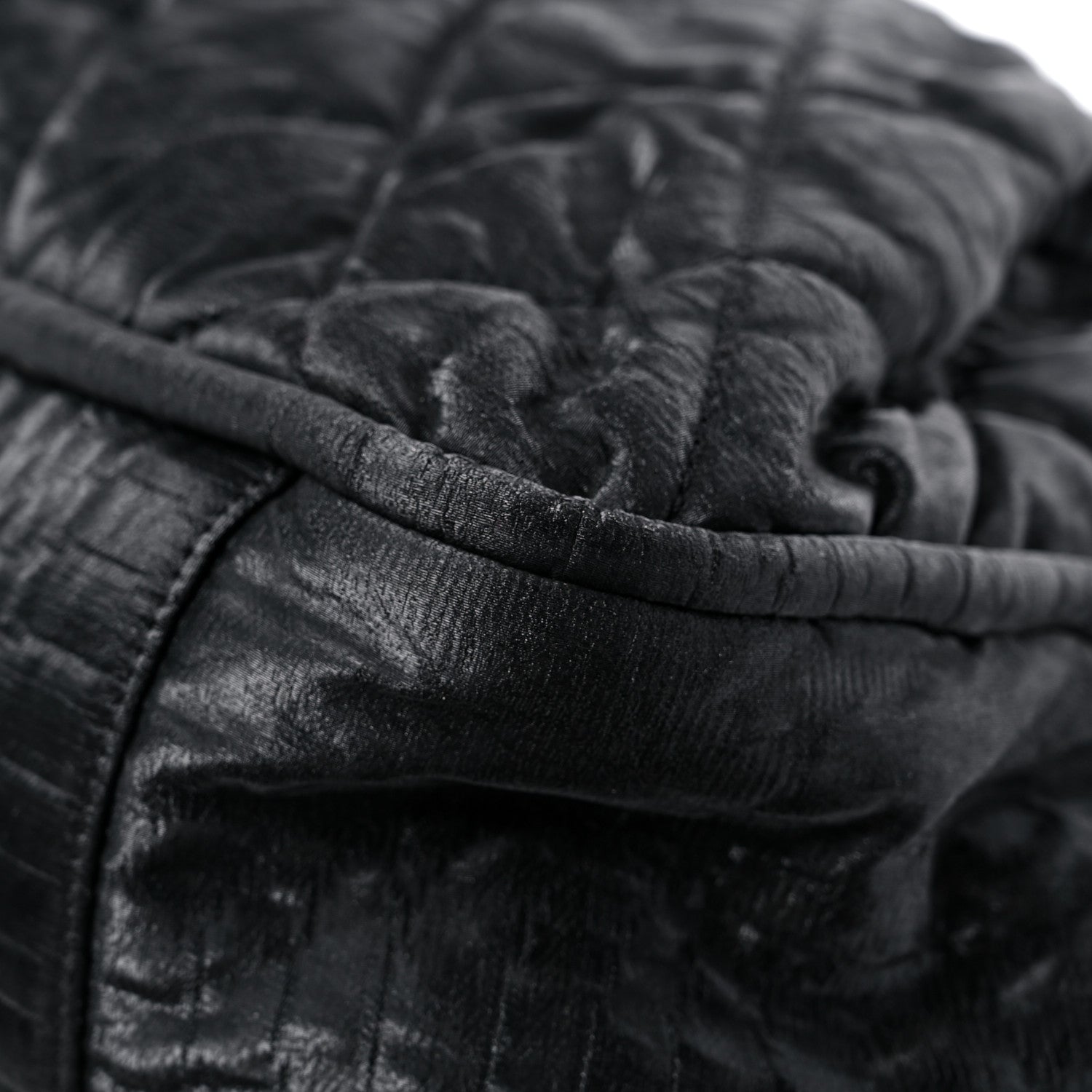 Chanel Crinkled Coated Canvas Le Marais Large Tote Black 10 of 16