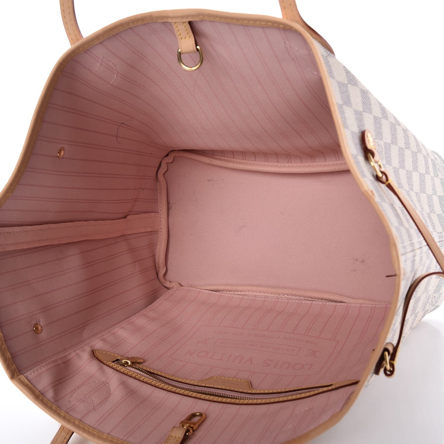 Damier Azur Neo Neverfull MM Rose Ballerine