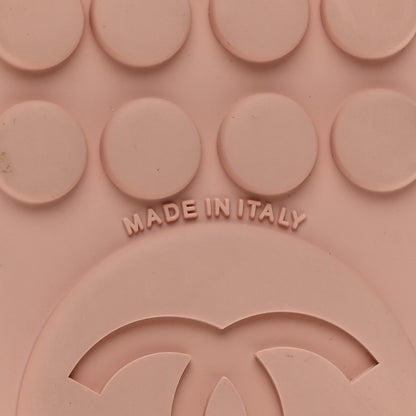 Chanel Lambskin Terry Cloth CC Chain Thong Sandals 37 Pink 7 of 9