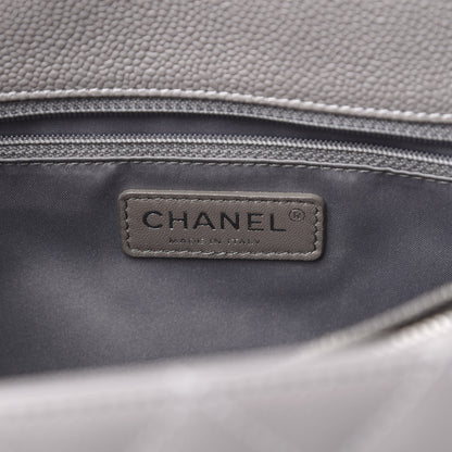 Chanel Caviar Quilted Grand Shopping Tote GST Light Grey 5 of 11