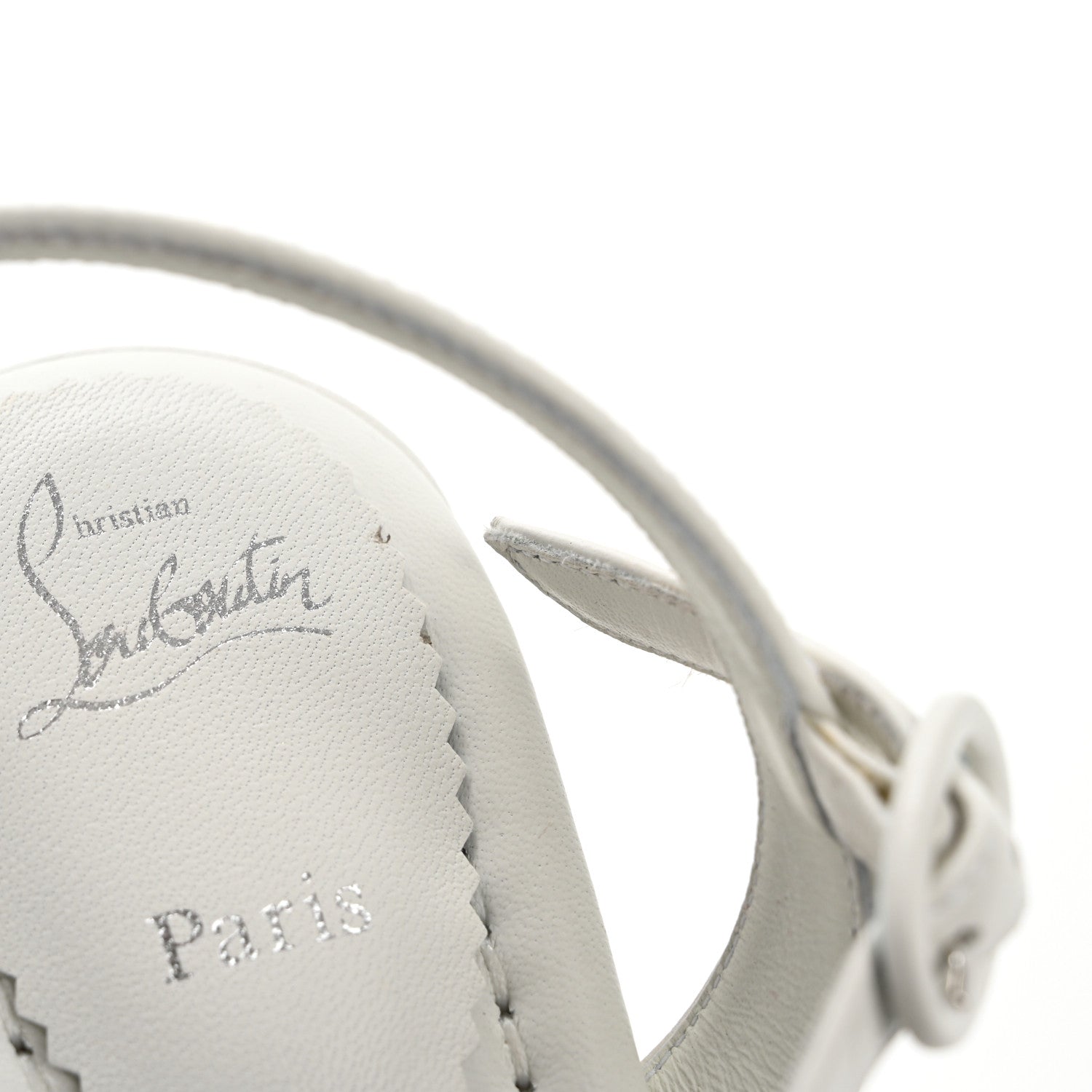 Christian Louboutin Nappa Movida 130 Platform Sandals 37.5 Bianco 11 of 13