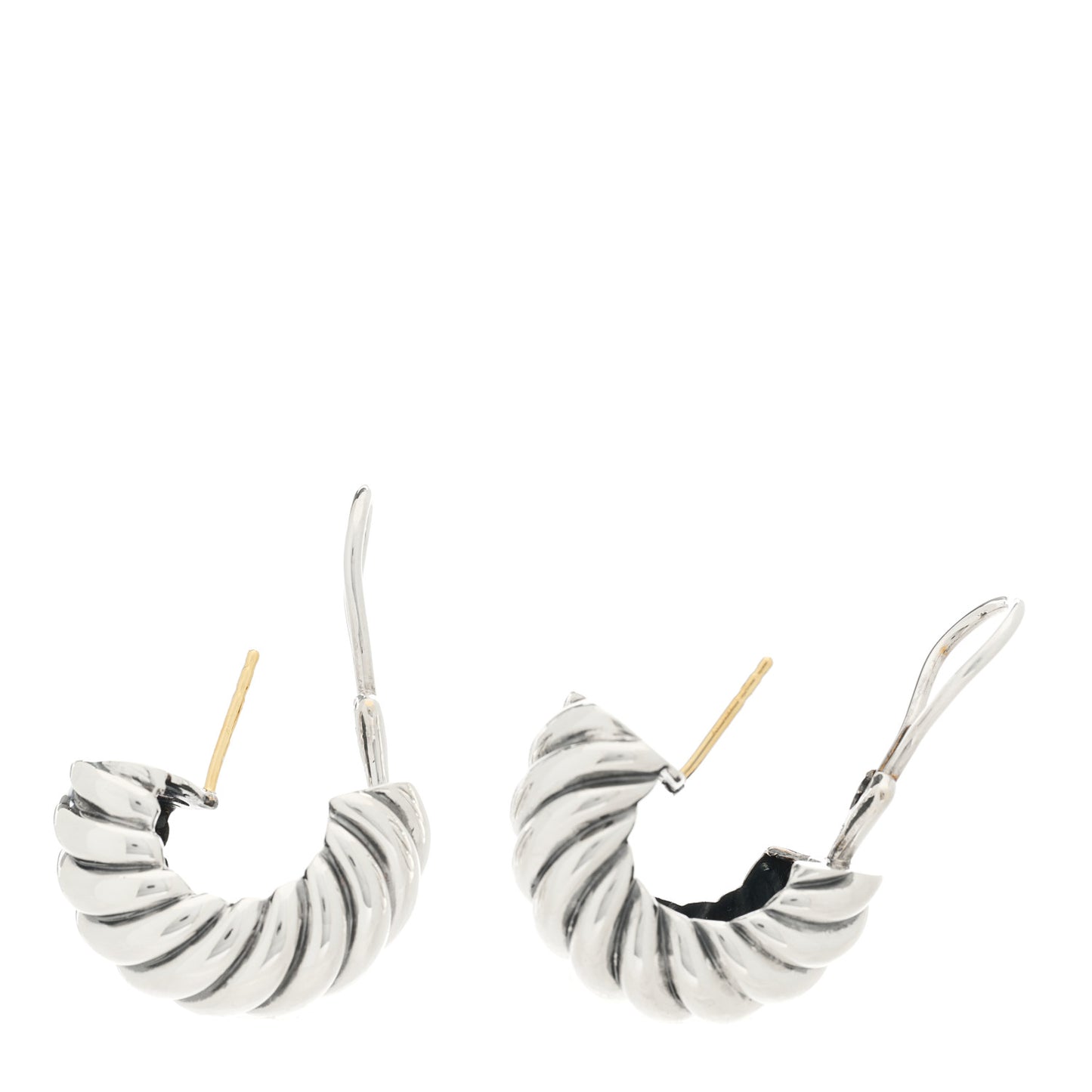 Sterling Silver Cable Hoop Earrings