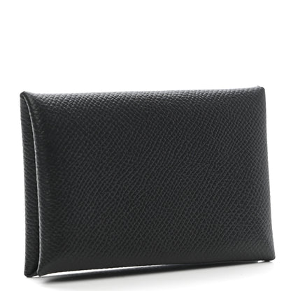 Hermes Epsom Calvi Card Case Black 3 of 7