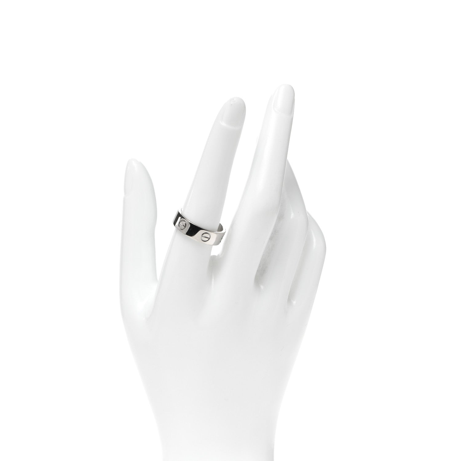Cartier 18K White Gold 5.5mm LOVE Ring 58 8.25 2 of 4