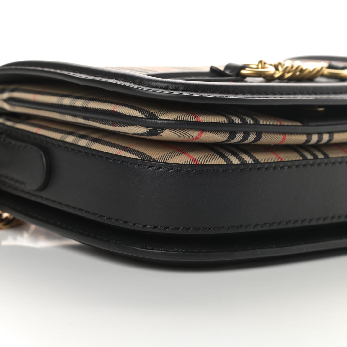 Smooth Calfskin 1983 Knight Check Link Shoulder Bag Black