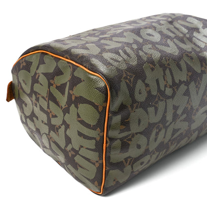 Louis Vuitton Monogram Graffiti Speedy 30 Kaki 10 of 14