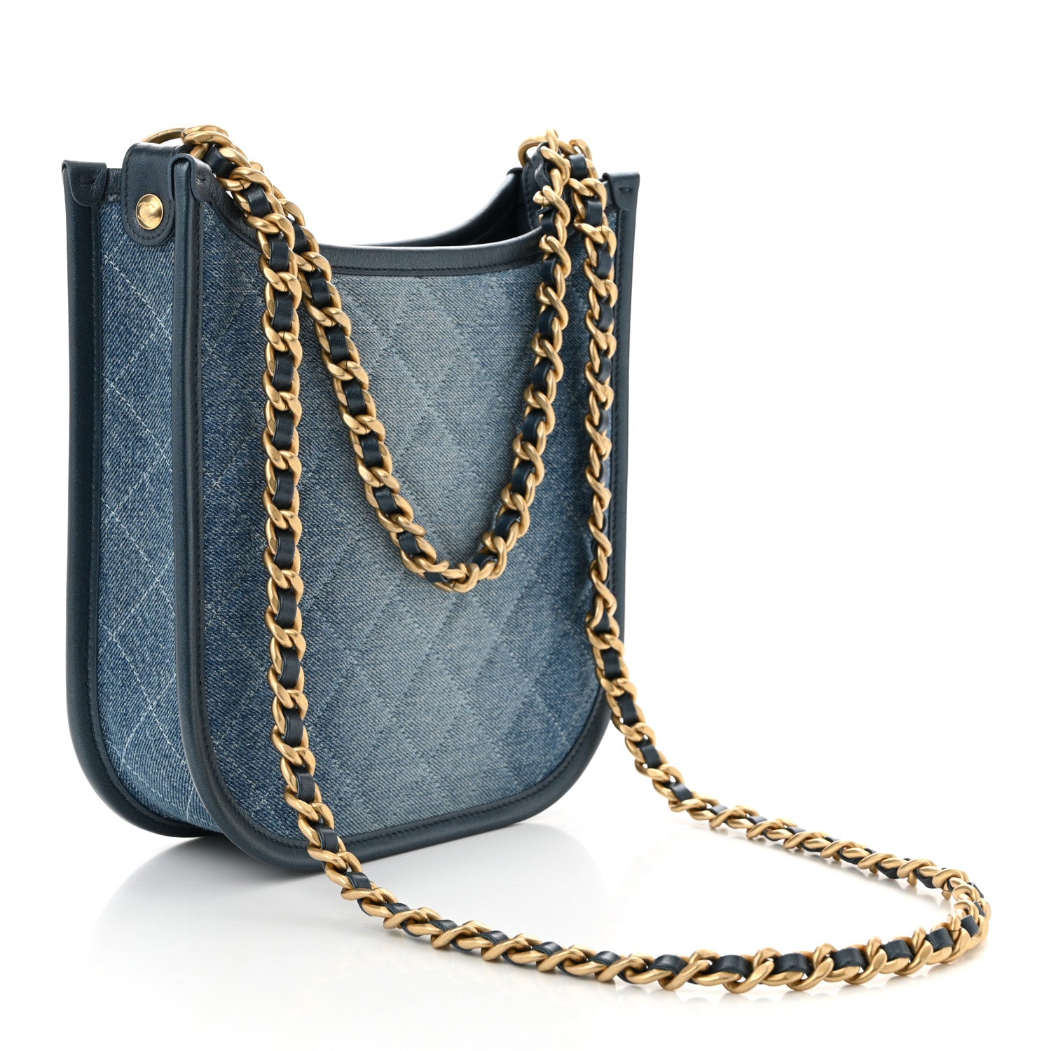 Chanel Washed Denim Quilted Small Hobo Blue 3 of 10