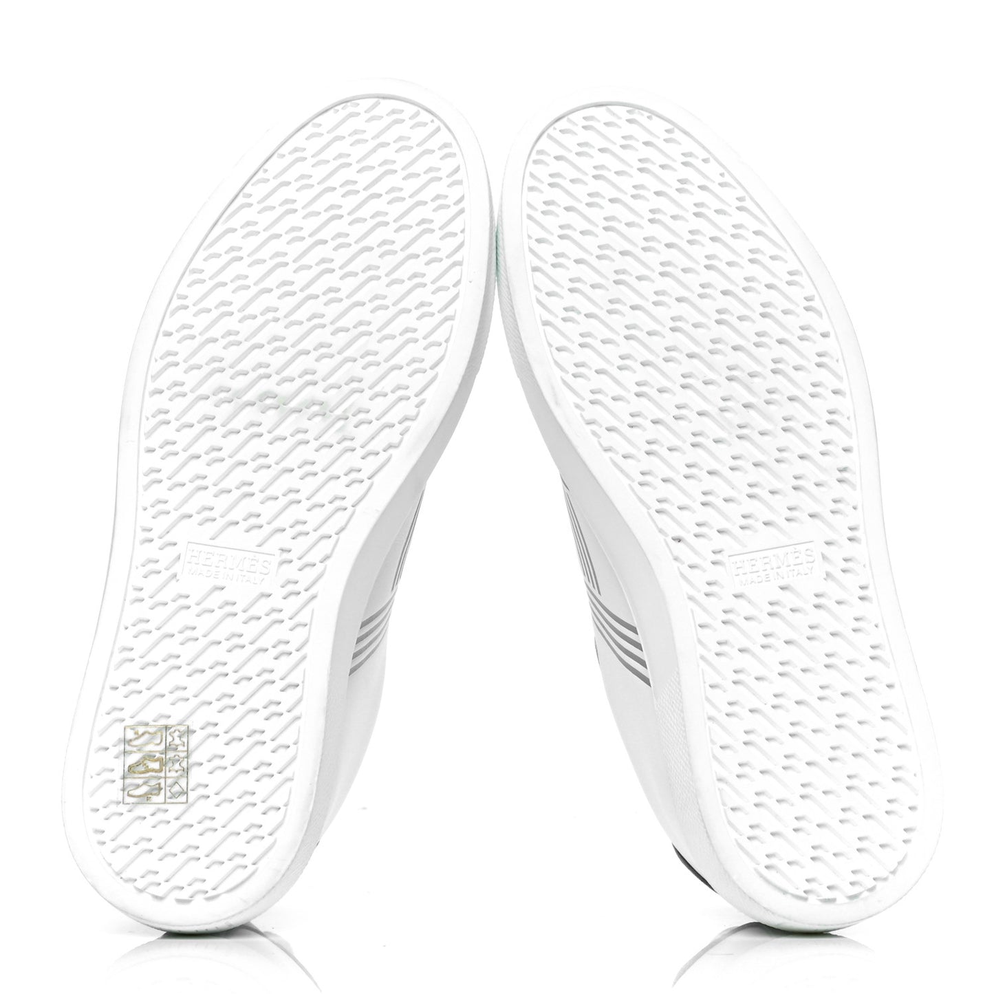 Calfskin Womens Advantage Sneakers 35 White Gris Argente