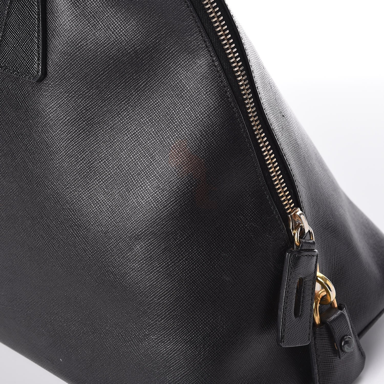 Prada Saffiano Top Handle Dome Satchel Black 14 of 18