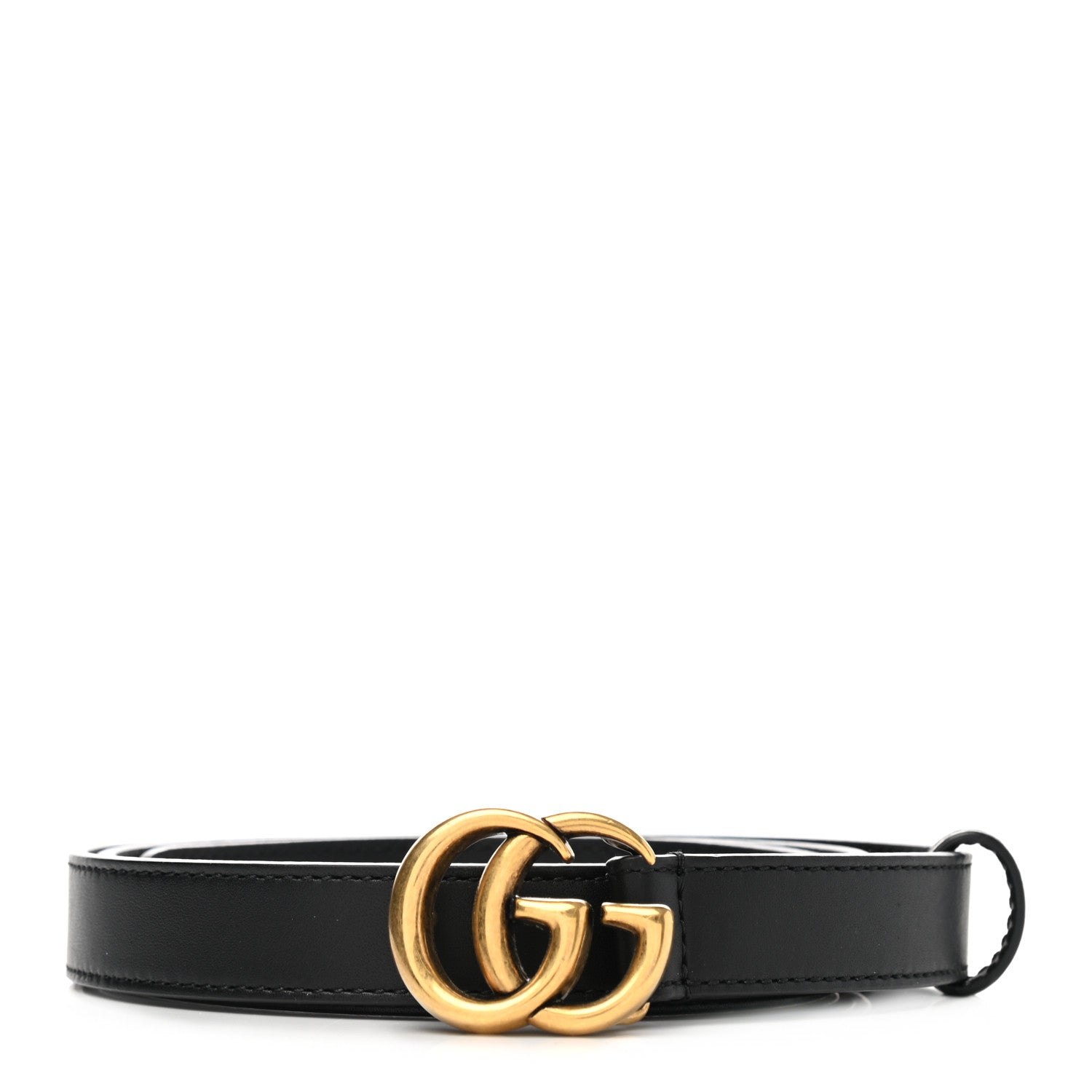 Gucci Calfskin Double G 20mm Belt 90 36 Black 1 of 5