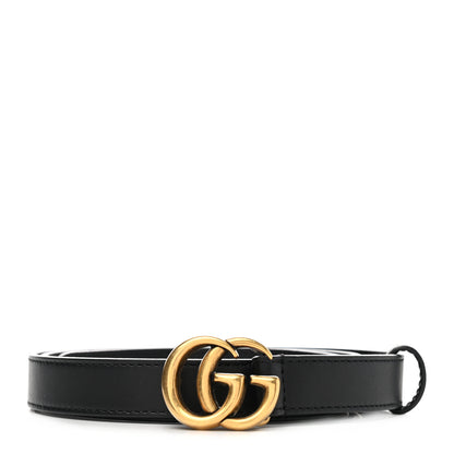 Gucci Calfskin Double G 20mm Belt 90 36 Black 1 of 5