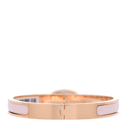 Hermes Enamel Mini Clic Chaine d'Ancre Bracelet PM Rose Candeur 3 of 5