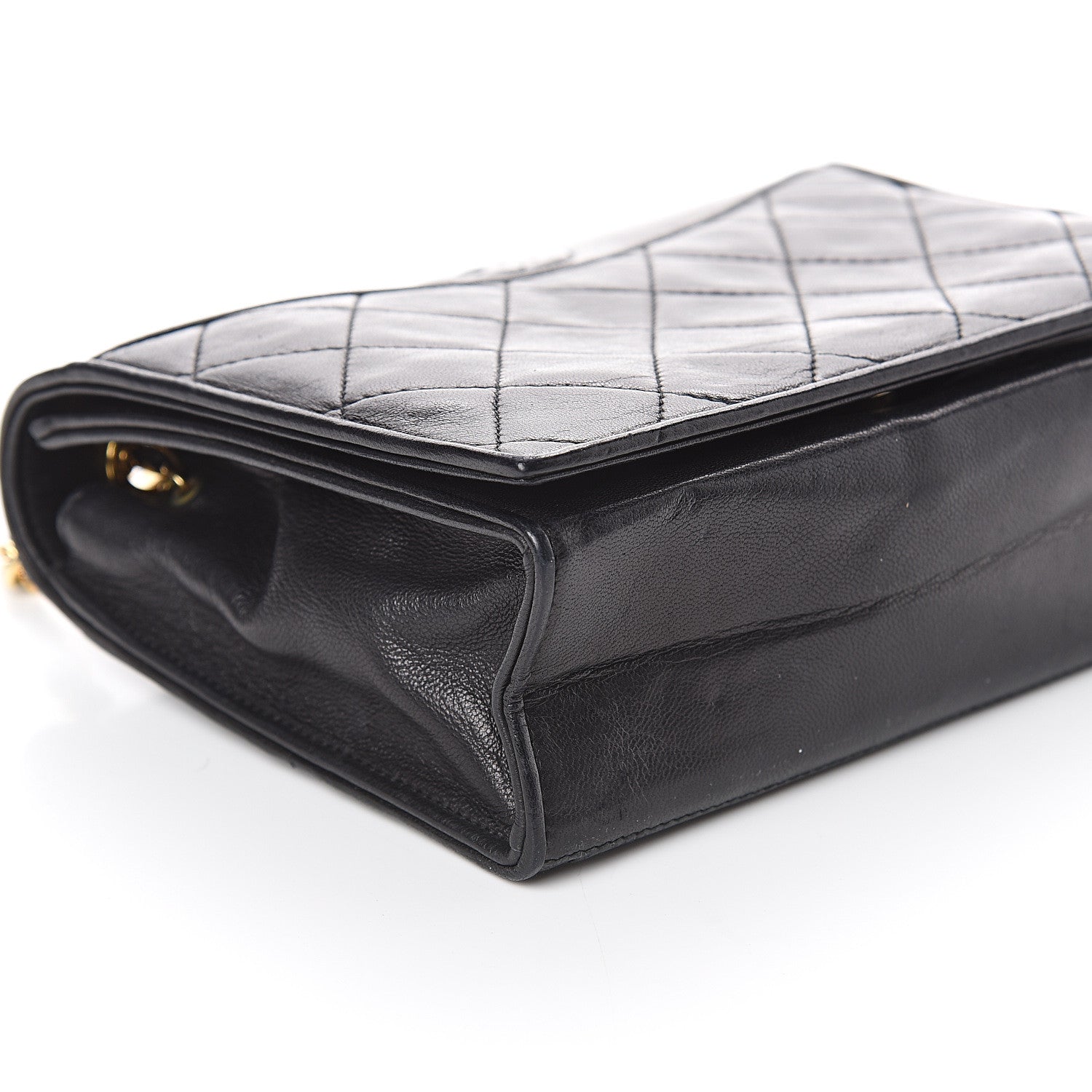 Chanel Lambskin Quilted CC Small Single Flap Black 8 of 9