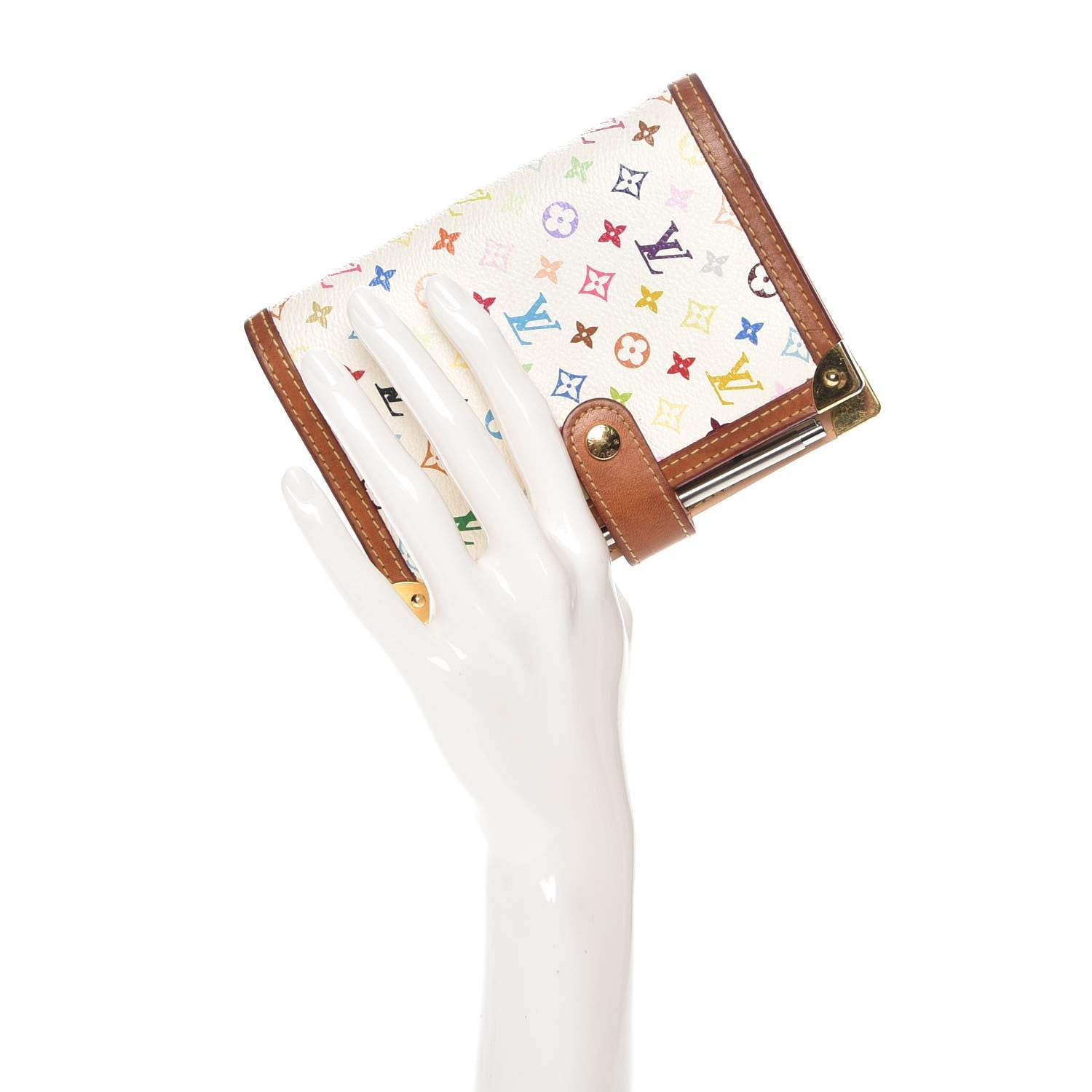 Louis Vuitton Monogram Multicolor Small Ring Agenda Cover White 2 of 10