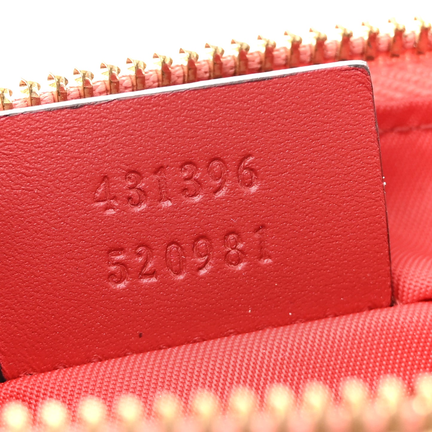 GG Supreme Monogram Face Embroidered Wrist Wallet Pink