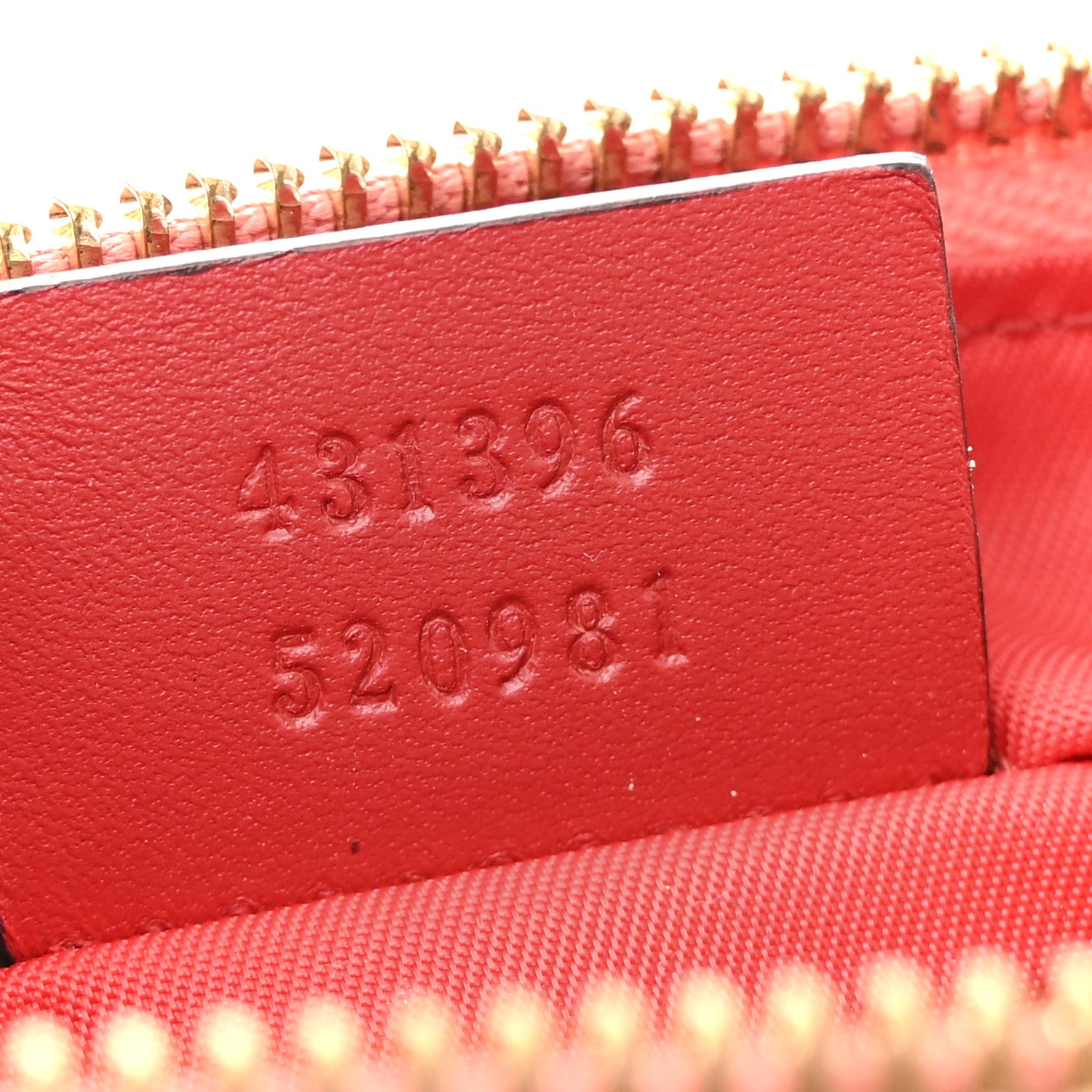 Gucci GG Supreme Monogram Face Embroidered Wrist Wallet Pink 7 of 14