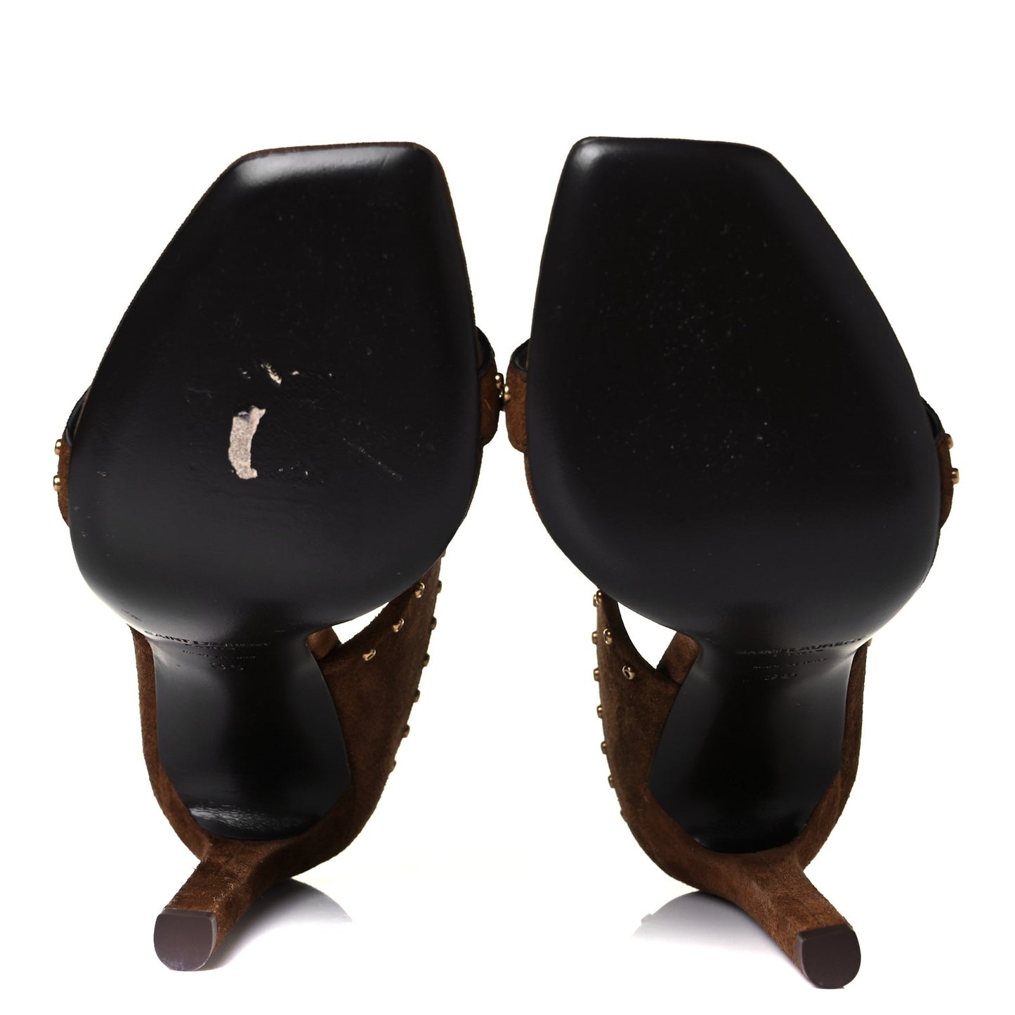 Suede Mica Stud Mule Sandals 35 Brown