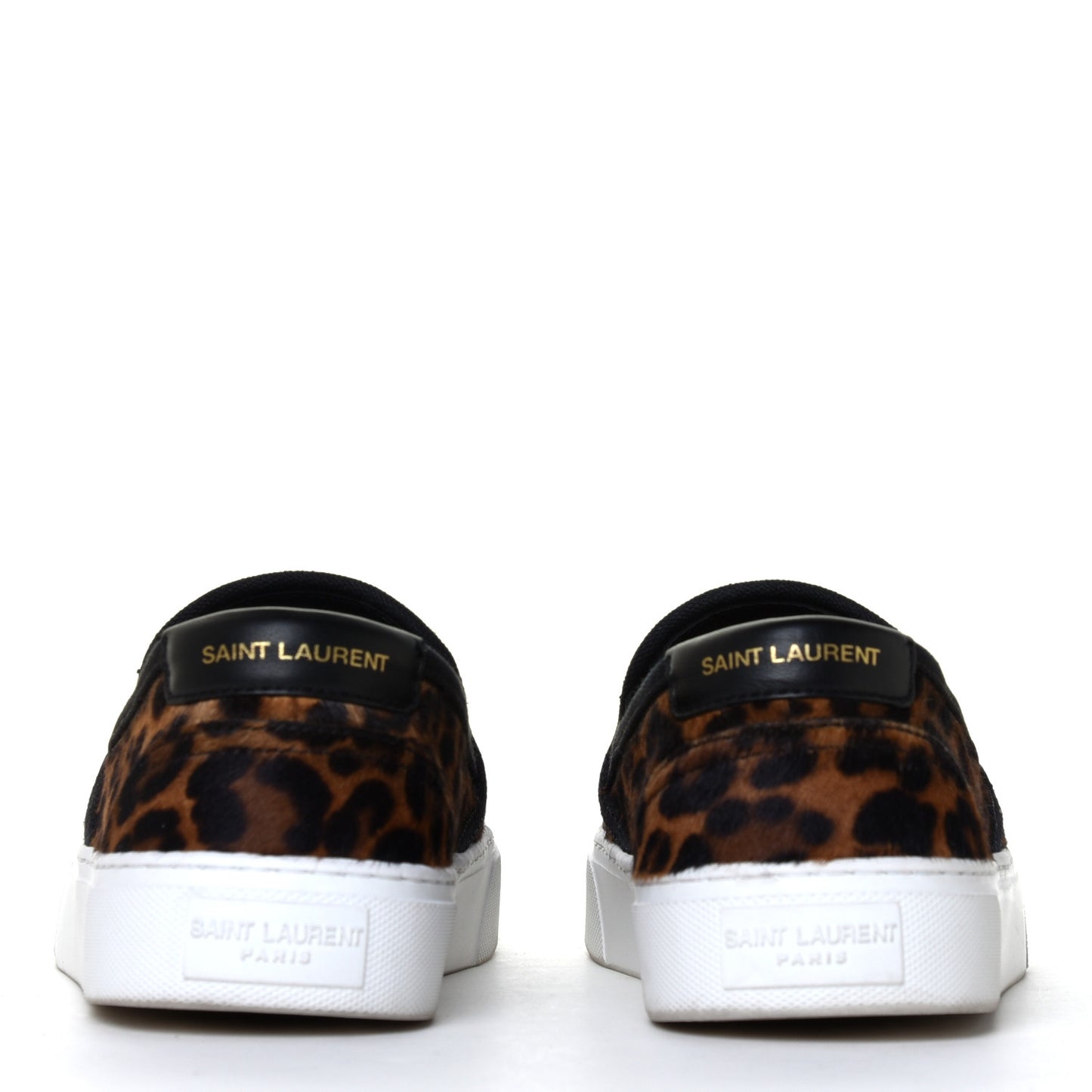 Canvas Pony Spots Print Moon Plus Venice Slip On Sneakers 36.5 Natural Black
