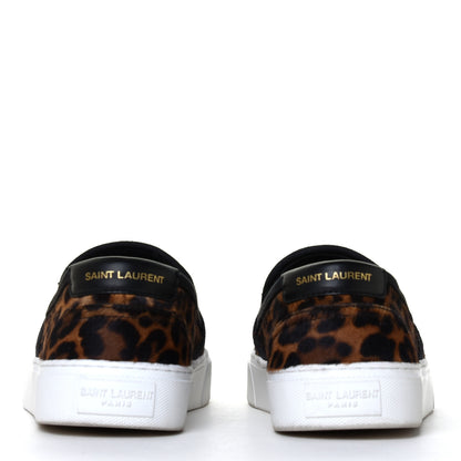 Saint Laurent Canvas Pony Spots Print Moon Plus Venice Slip On Sneakers 36.5 Natural Black 9 of 12
