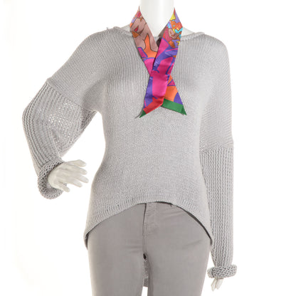 Hermes Silk Graff Graffiti Twilly Vert Fuchsia Orange 2 of 5