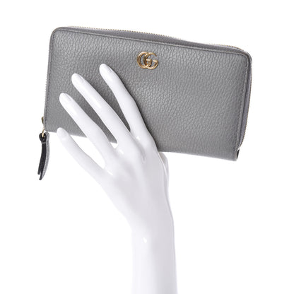 Gucci Dollar Calfskin GG Marmont Zip Around Wallet Grey 2 of 6