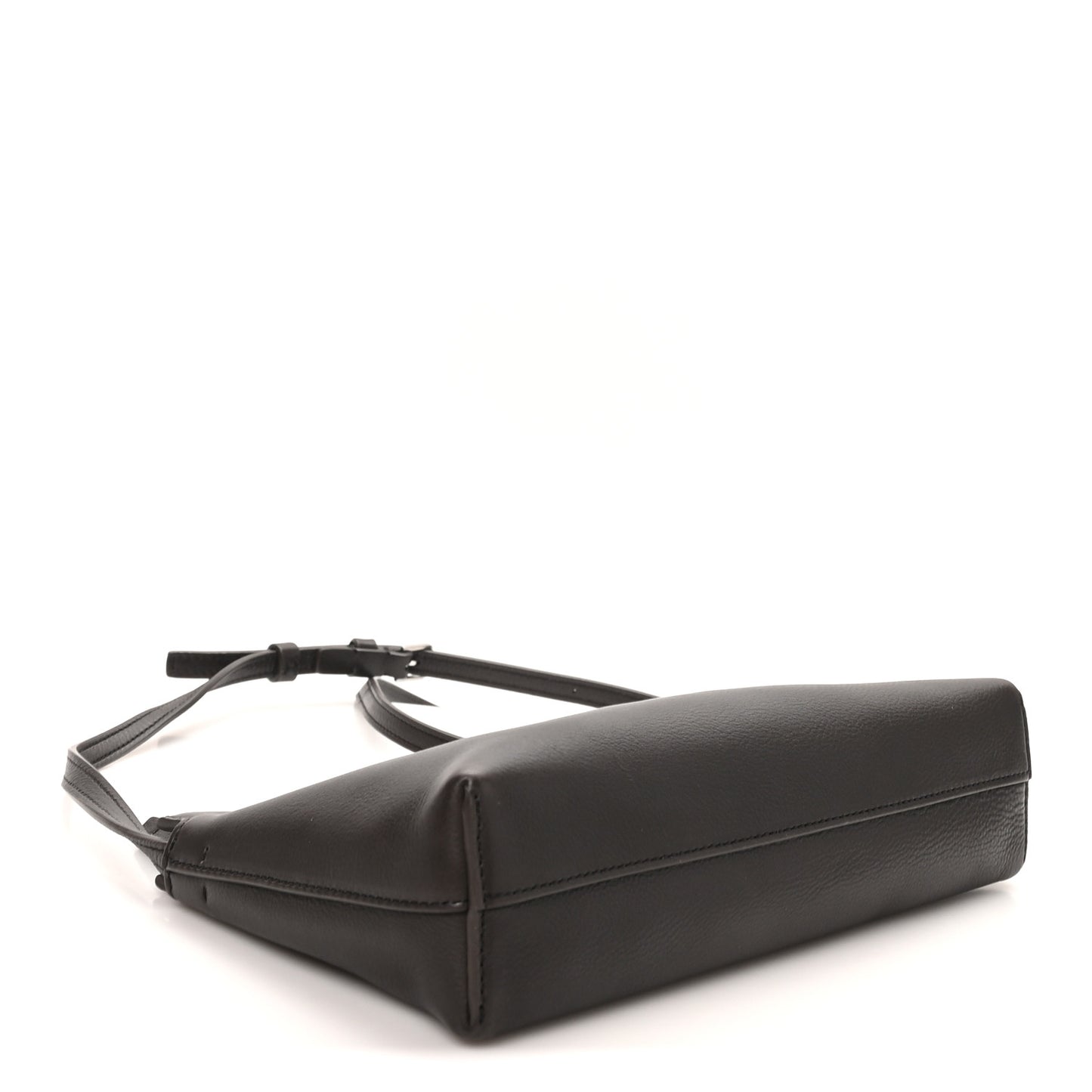 Grained Calfskin Rene Crossbody Dark Brown