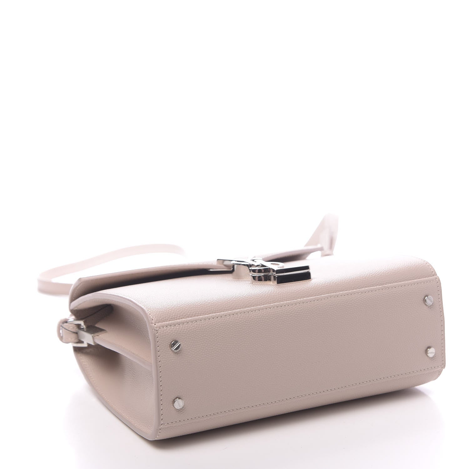 Saint Laurent Grain de Poudre Mini Classic Monogram Cassandra Top Handle Marble Pink 4 of 9