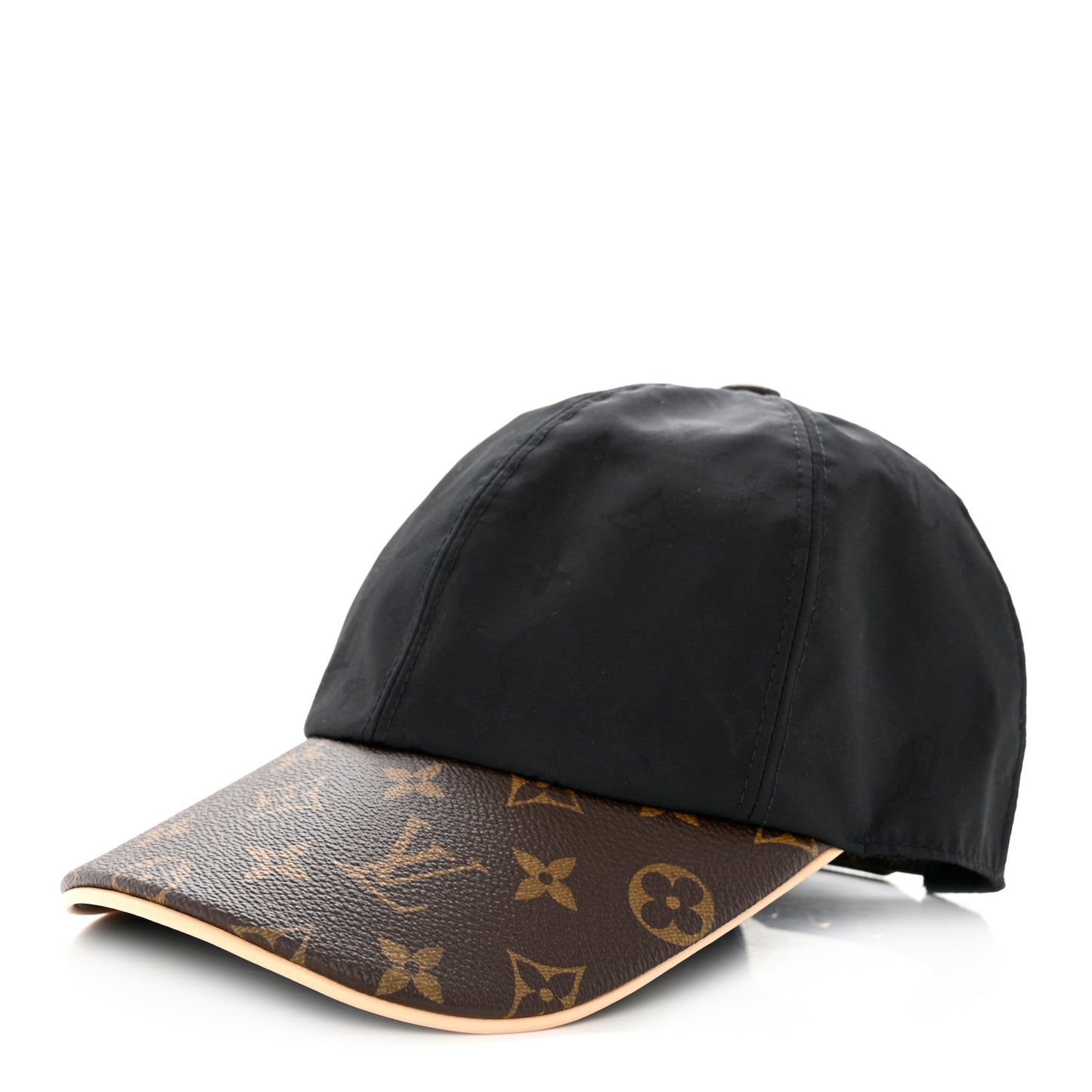 Polyester Silk Monogram LV Get Ready Cap M Black