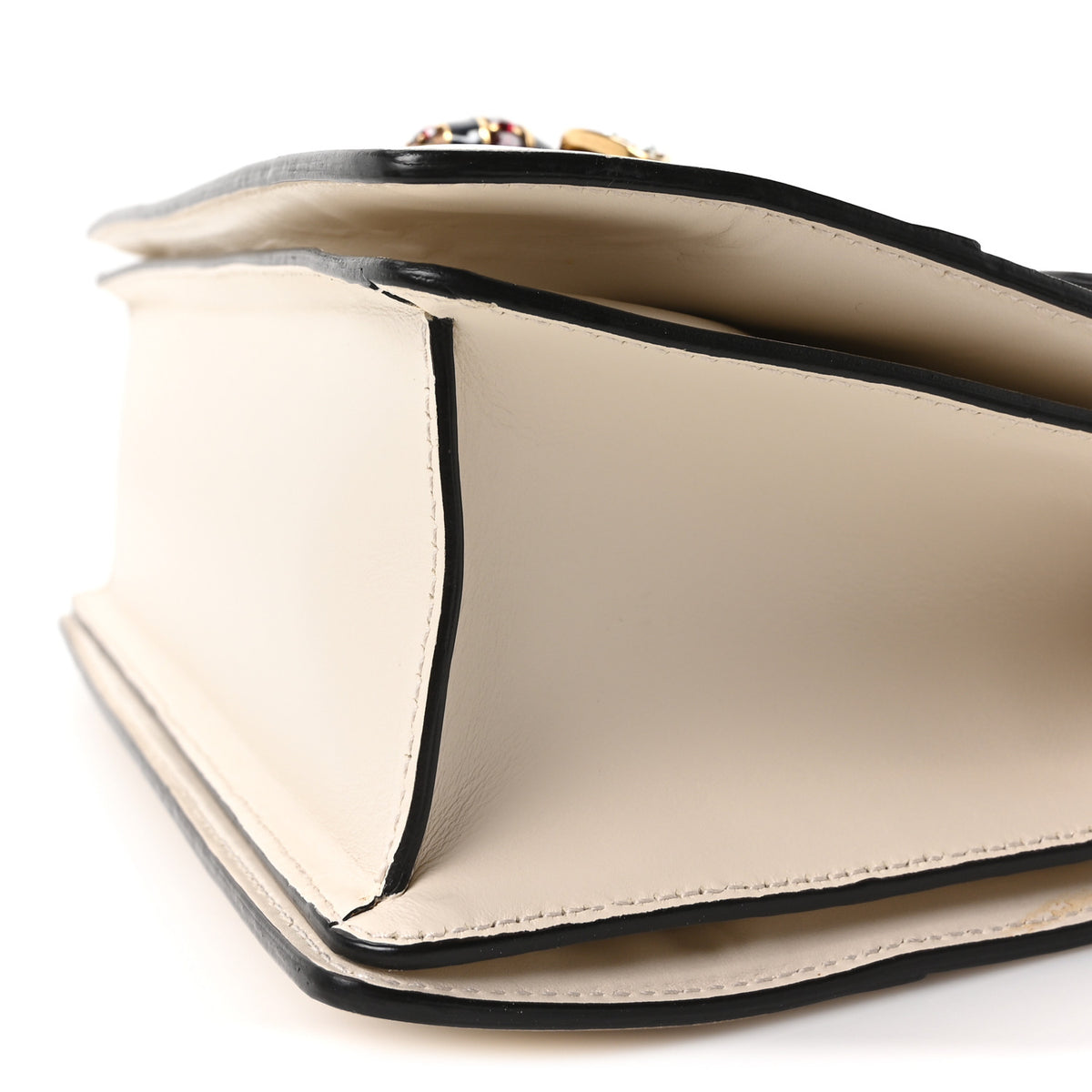 Calfskin Small Queen Margaret Top Handle Bag Mystic White