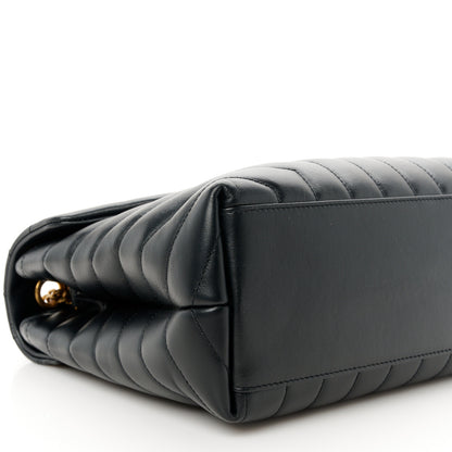 Saint Laurent Calfskin Y Quilted Monogram Medium Loulou Chain Satchel Black 10 of 11