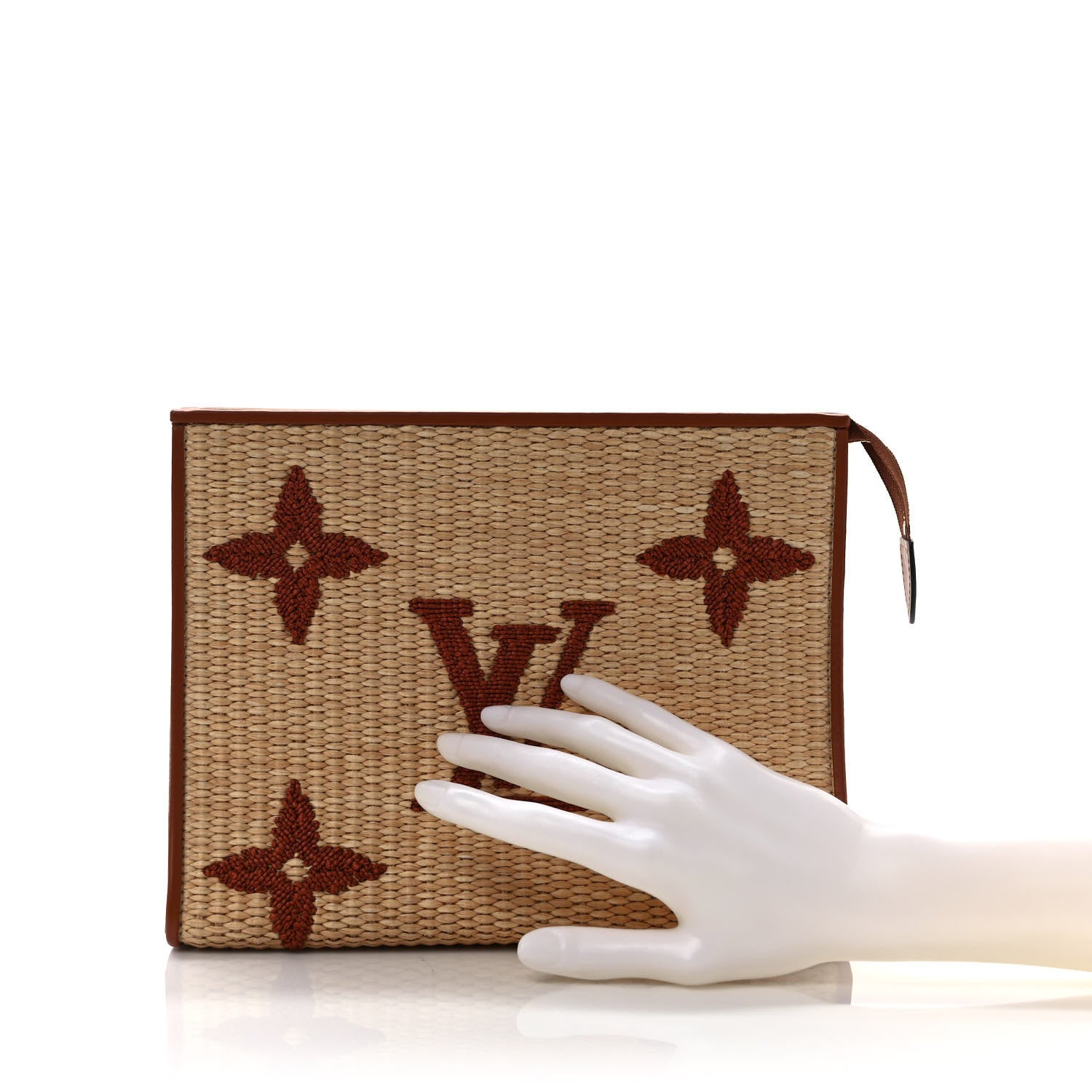 Louis Vuitton Raffia Monogram Giant Toiletry Pouch 26 Tan 2 of 8