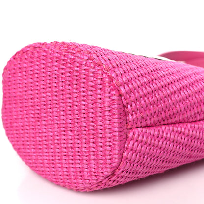 Dolce & Gabbana Woven Raffia Logo Tote Fuchsia 9 of 9