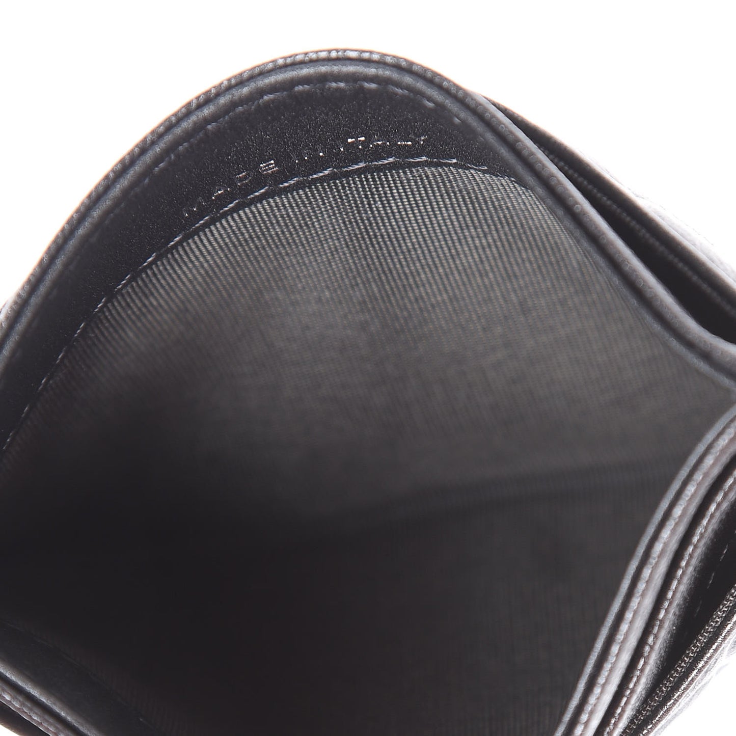 Goatskin Camellia Embossed Card Holder Grey