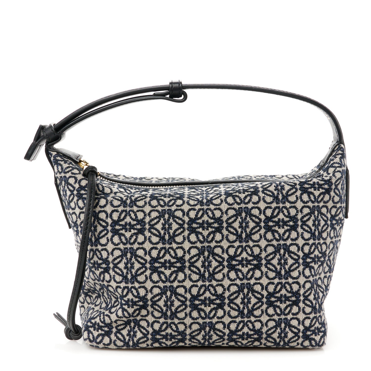 Loewe Jacquard Anagram Calfskin Small Cubi Bag Navy Black 1 of 11