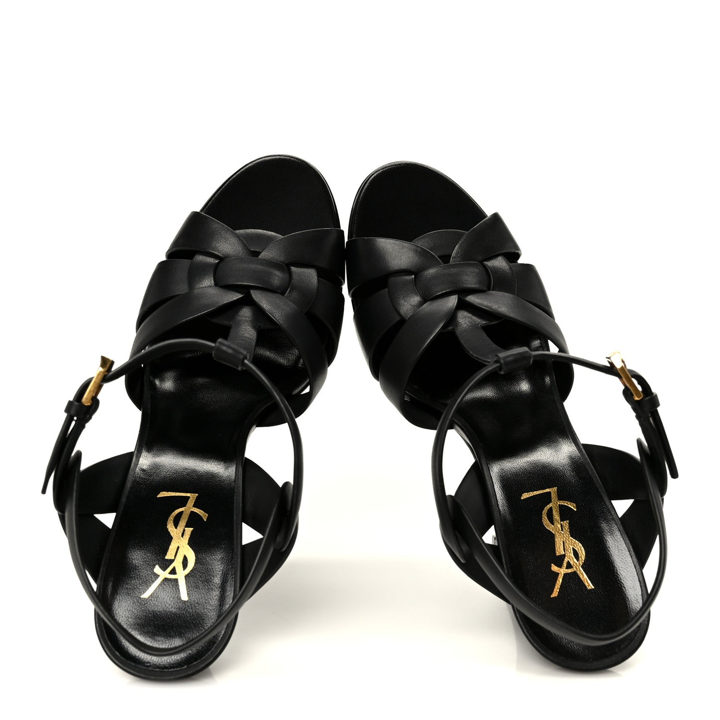 Calfskin Tribute 105 Platform Sandals 39.5 Black