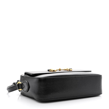 Gucci Textured Calfskin Small Horsebit 1955 Shoulder Bag Black 4 of 12