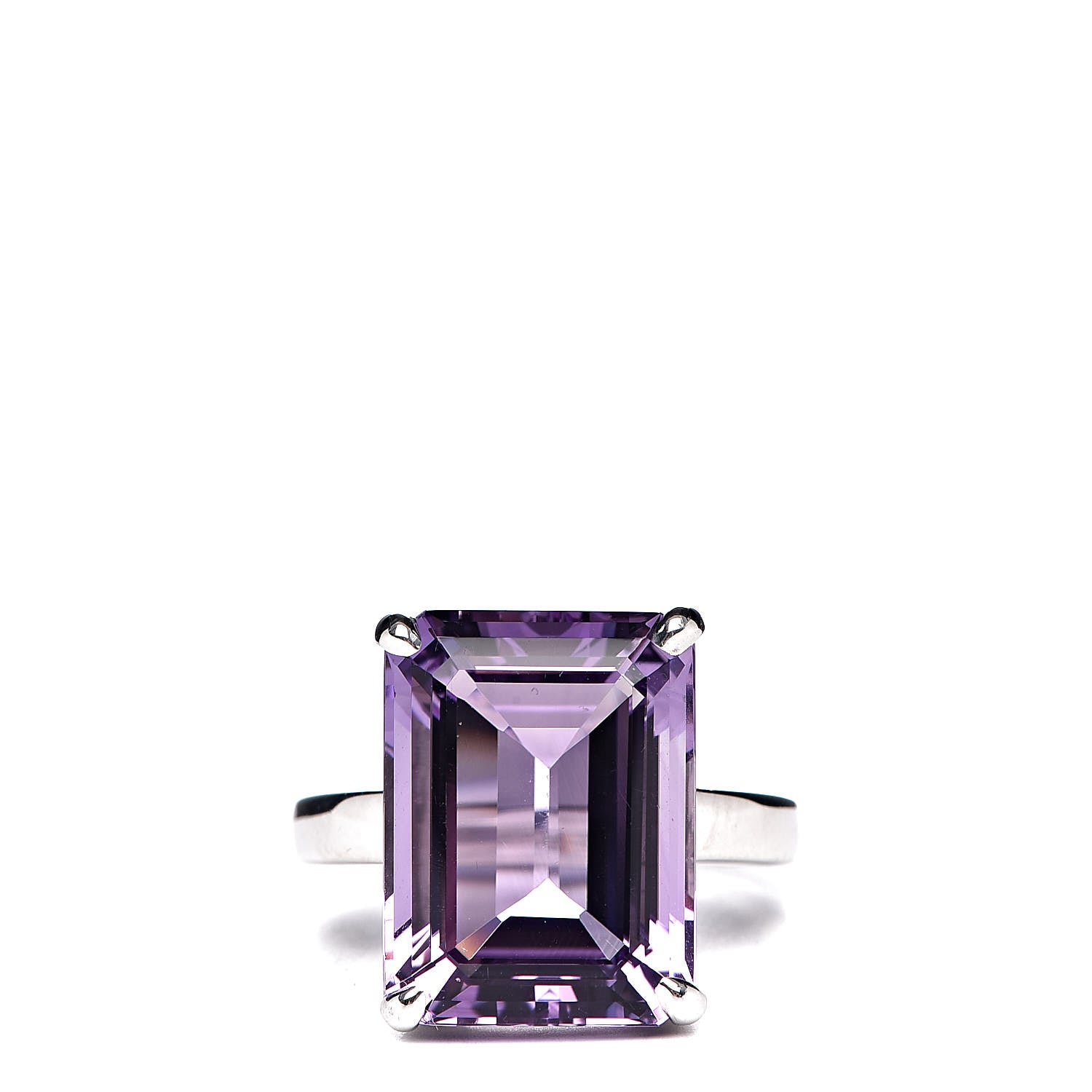 Tiffany Sterling Silver Amethyst Sparklers Cocktail Ring 52 6 1 of 6