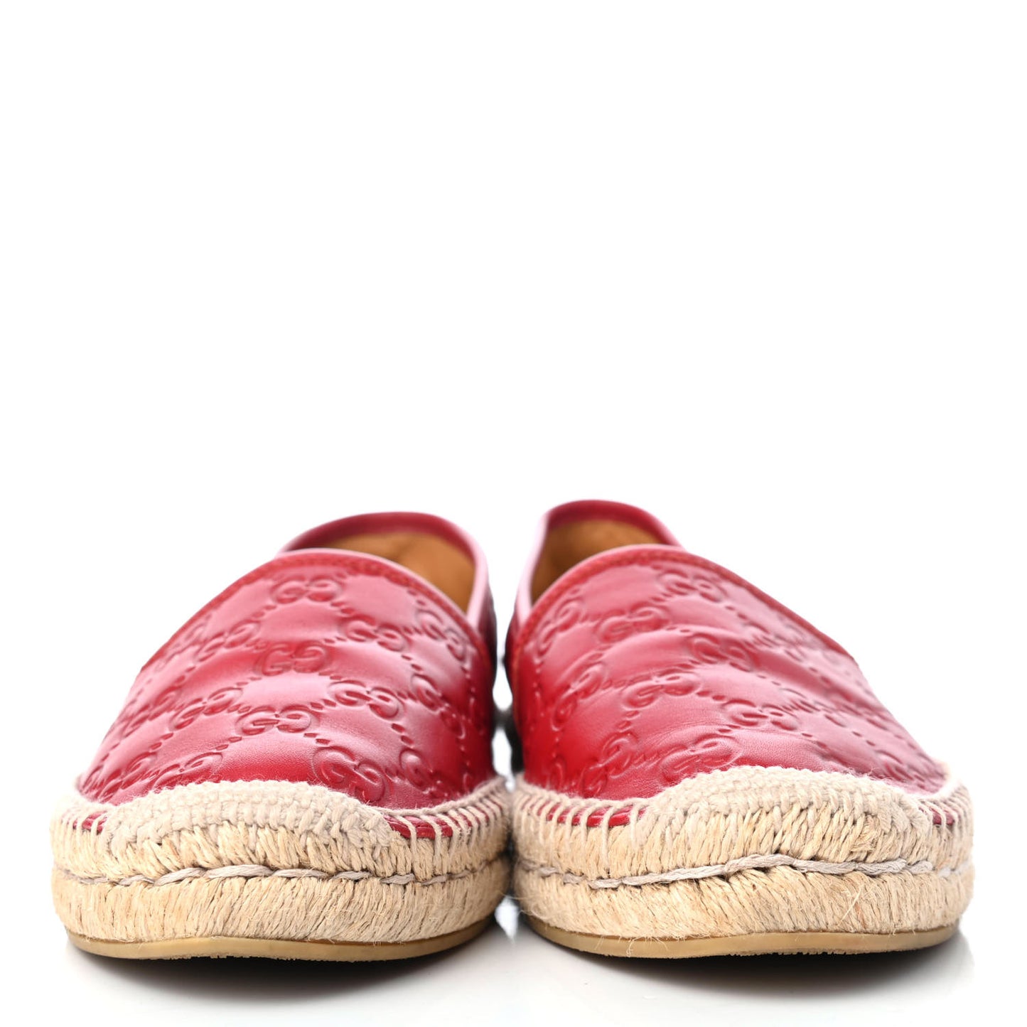 Guccissima Signature Espadrilles 39.5 Hibiscus Red