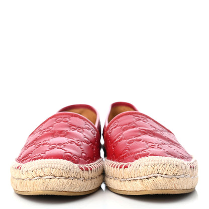 Gucci Guccissima Signature Espadrilles 39.5 Hibiscus Red 2 of 9