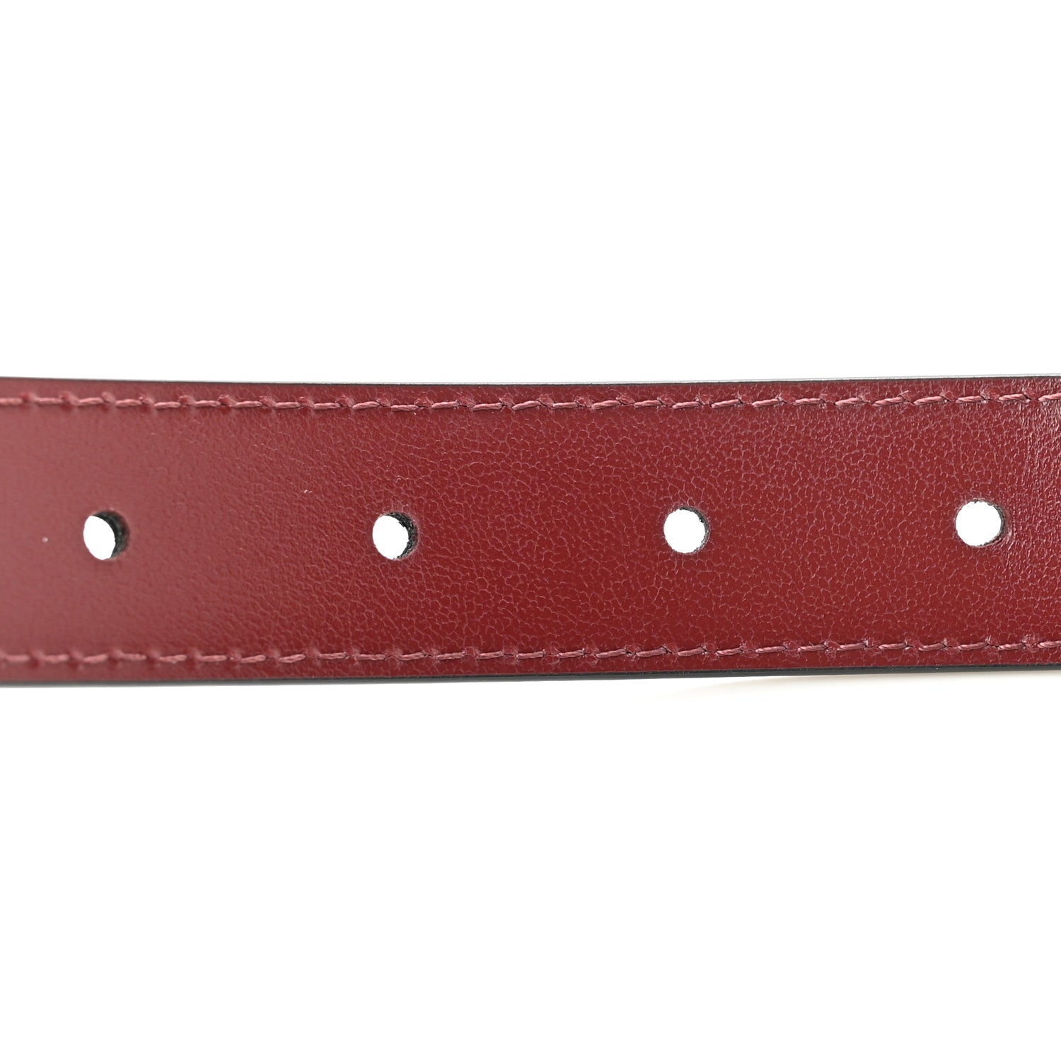 Chanel Calfskin Belt 75 30 Black Burgundy 4 of 6