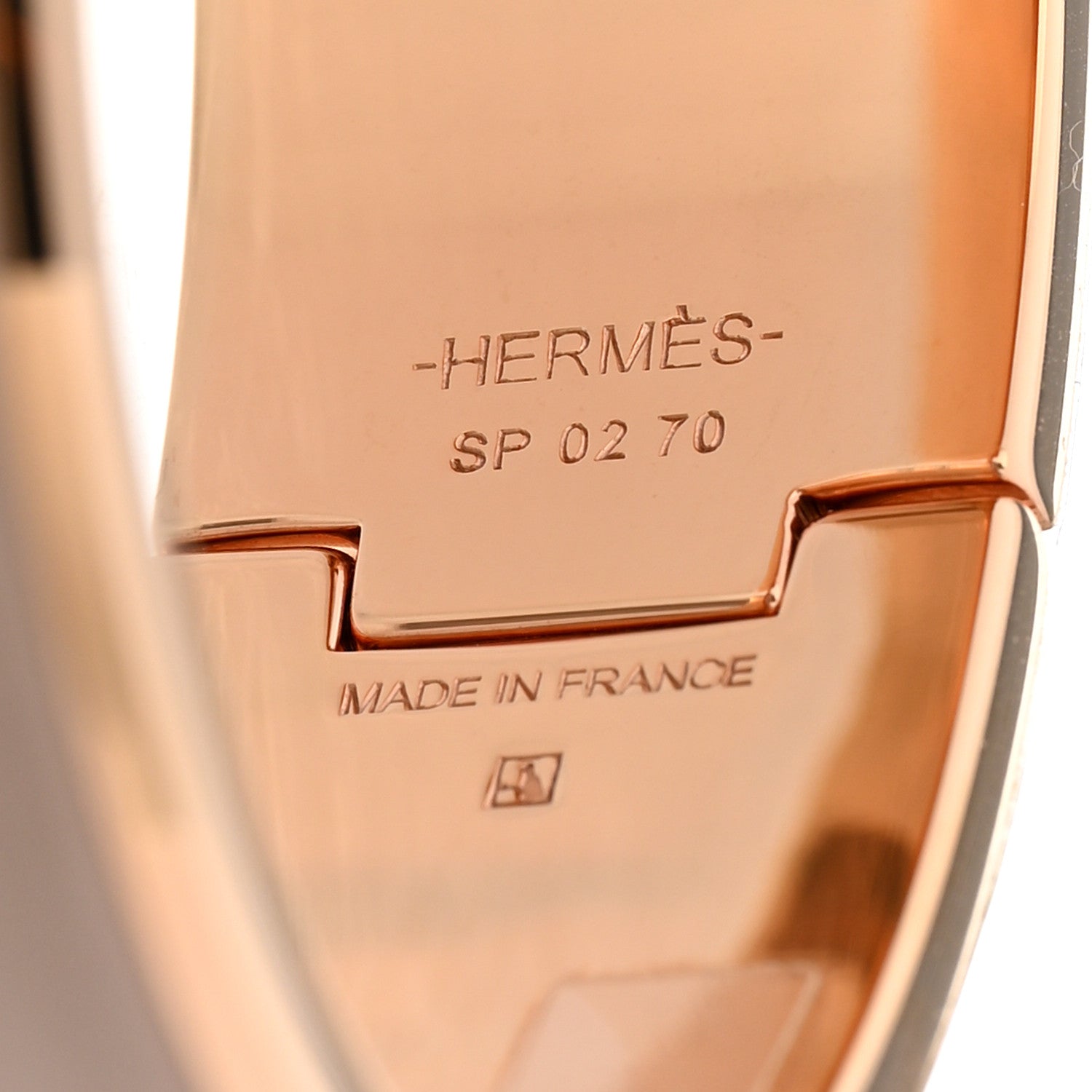 Hermes Enamel Wide Clic Clac H Bracelet GM Marron Glace 4 of 6